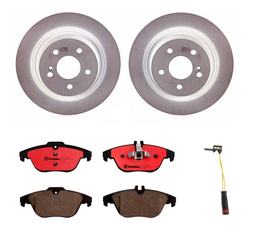 Mercedes Brembo Brakes Kit Pads and Rotors Rear (300mm) (Ceramic